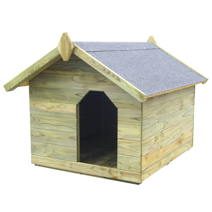 Medina Hondenhok voor tuin met opklapbaar dak geïmpregneerd grenenhout