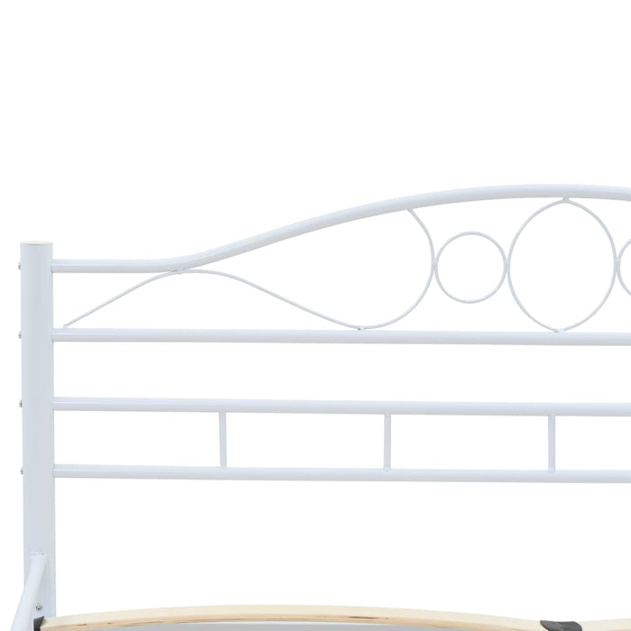 Medina Bedframe met twee nachtkastjes metaal wit 180x200 cm