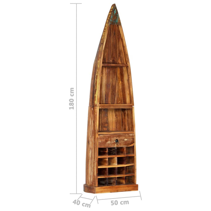 Medina Wijnrek 50x40x180 cm massief gerecycled hout