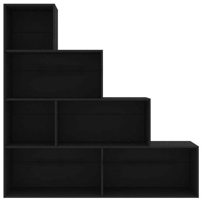 Medina Boekenkast/kamerscherm 155x24x160 cm spaanplaat zwart