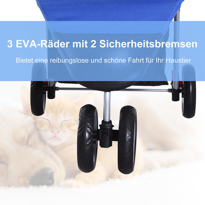 Medina The Chair Dog Trolley - Blauw - Stof, Nylon', IJzer - 29,53 cm x 17,72 cm x 38,19 cm