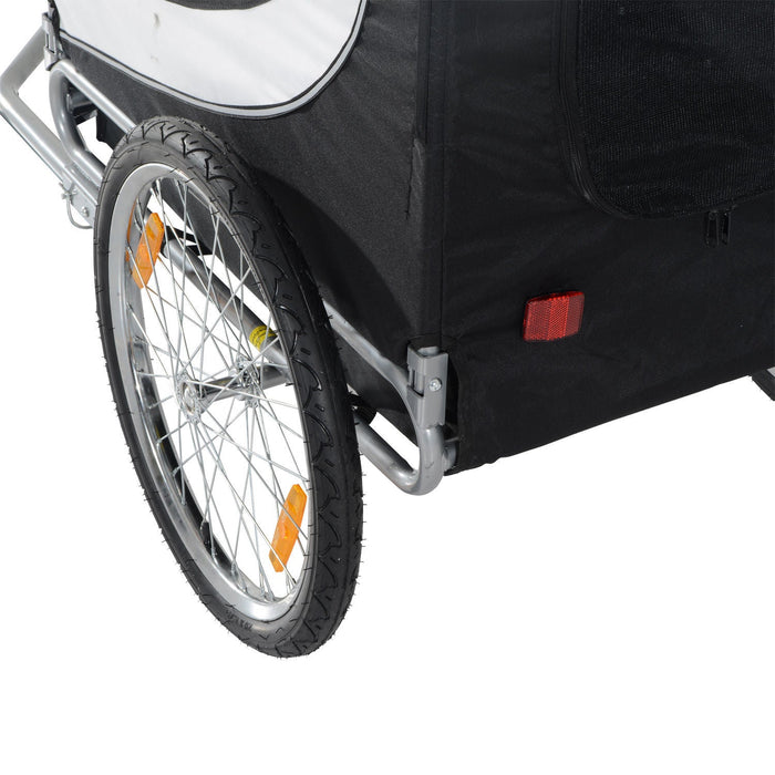 Medina Woodland Bike Trailer Hondendrager - Wit, Zwart - Oxford, Staal - 51,18 cm x 28,74 cm x 37 cm