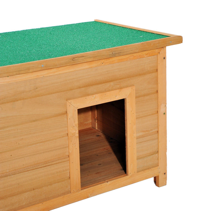 Medina Bar River Dog House - Bruin, Groen - Firwood - 33,46 cm x 22,83 cm x 22,83 cm
