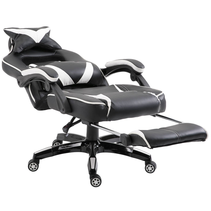 Medina Duck Run Executive Gaming Chair - Wit, Zwart - Synthetisch, Metaal - 27,55 cm x 25,59 cm x 45,27 cm