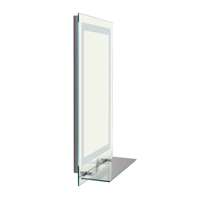 Medina Duffy Bank LED Badkamerspiegel - Zilver - Aluminium, Glas, Led - 19,69 cm x 1,06 cm x 27,56 cm