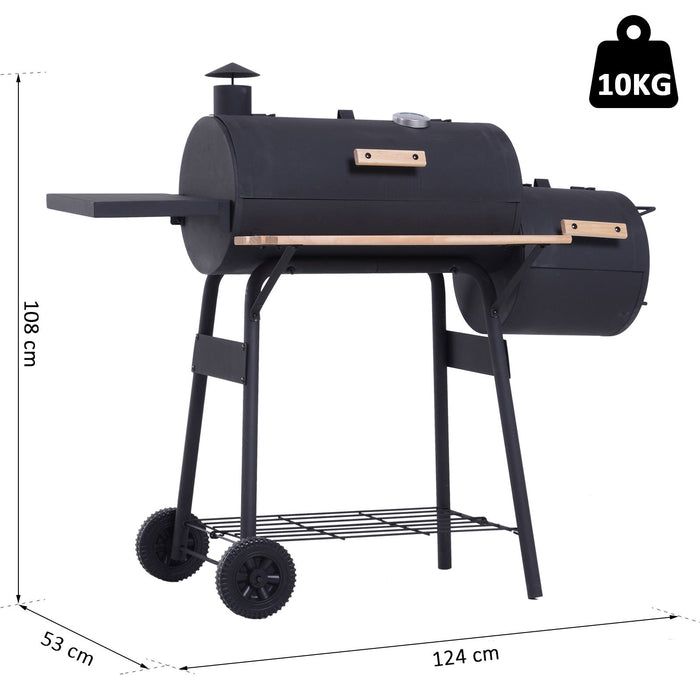 Medina Lamanai Smoker Grill BBQ - Zwart - Metaal, Firwood - 48,81 cm x 20,86 cm x 42,51 cm