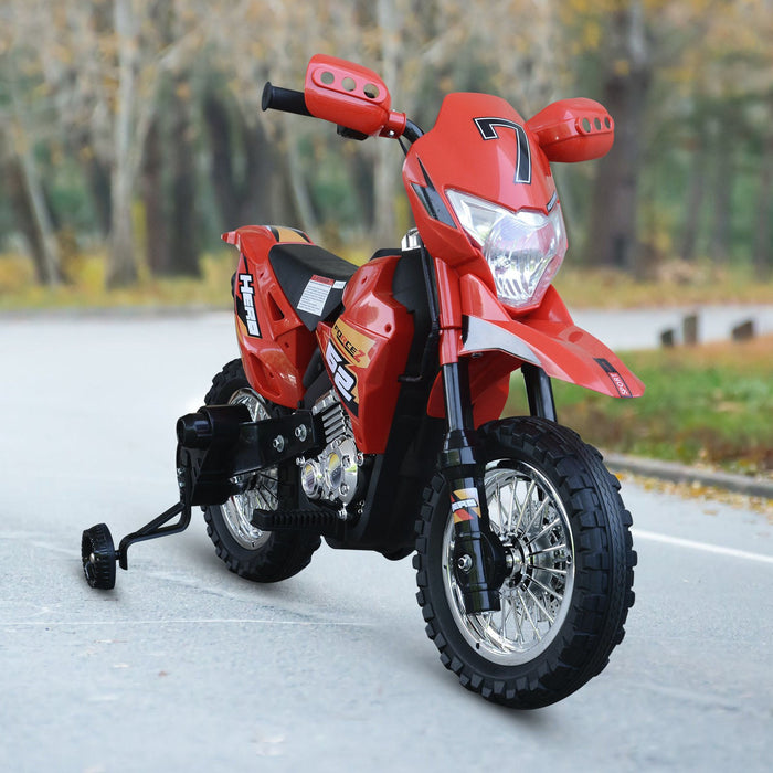 Medina Long Cliff Kinder elektrische motorfiets - Rood - Pp, Metaal - 42,12 cm x 20,86 cm x 27,55 cm