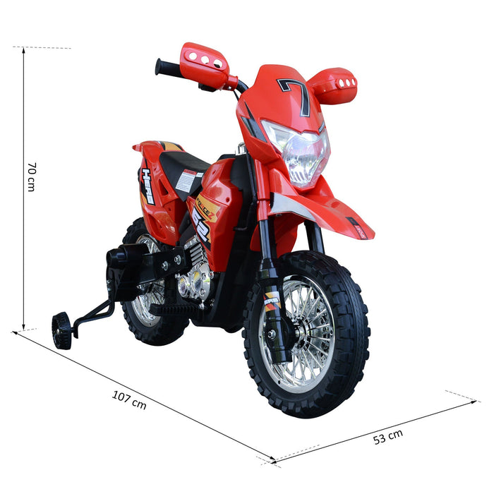 Medina Long Cliff Kinder elektrische motorfiets - Rood - Pp, Metaal - 42,12 cm x 20,86 cm x 27,55 cm