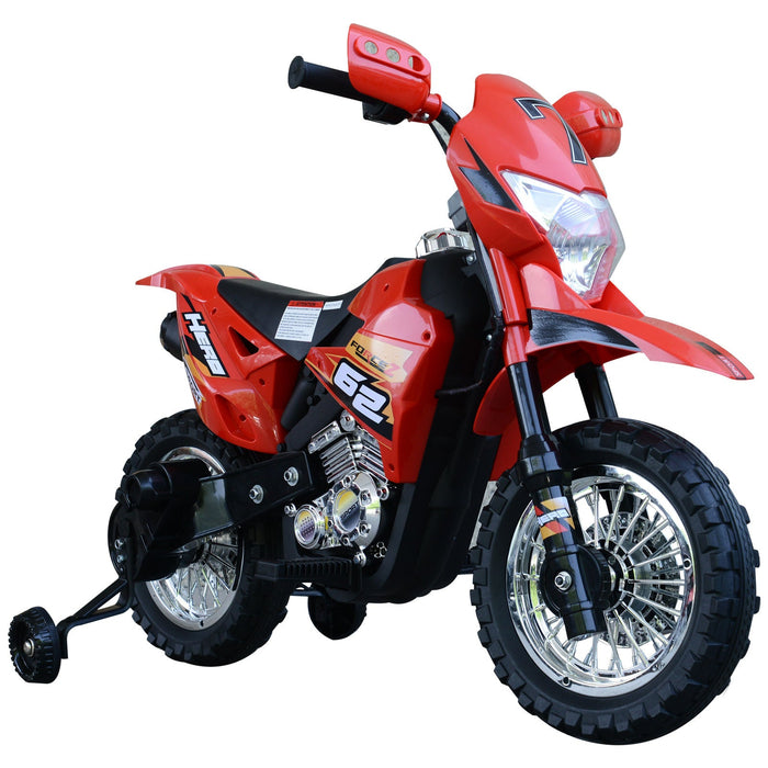 Medina Long Cliff Kinder elektrische motorfiets - Rood - Pp, Metaal - 42,12 cm x 20,86 cm x 27,55 cm