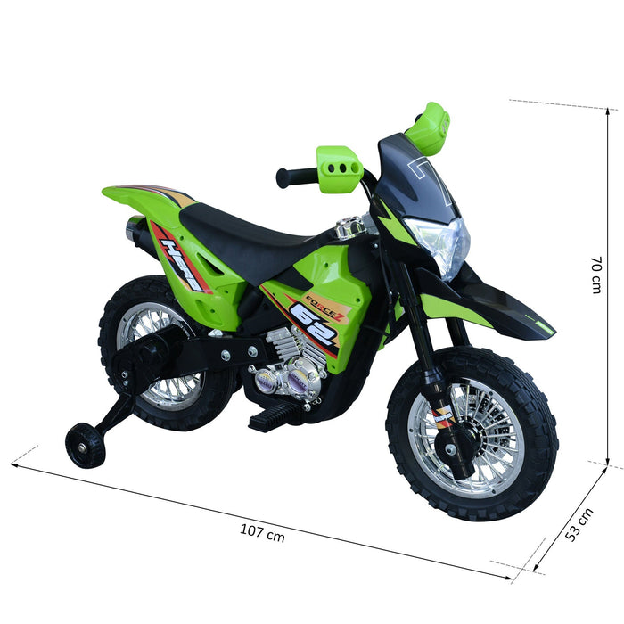 Medina Long Fall Kinder elektrische motorfiets - Groen - Pp, Metaal - 42,12 cm x 20,86 cm x 27,55 cm