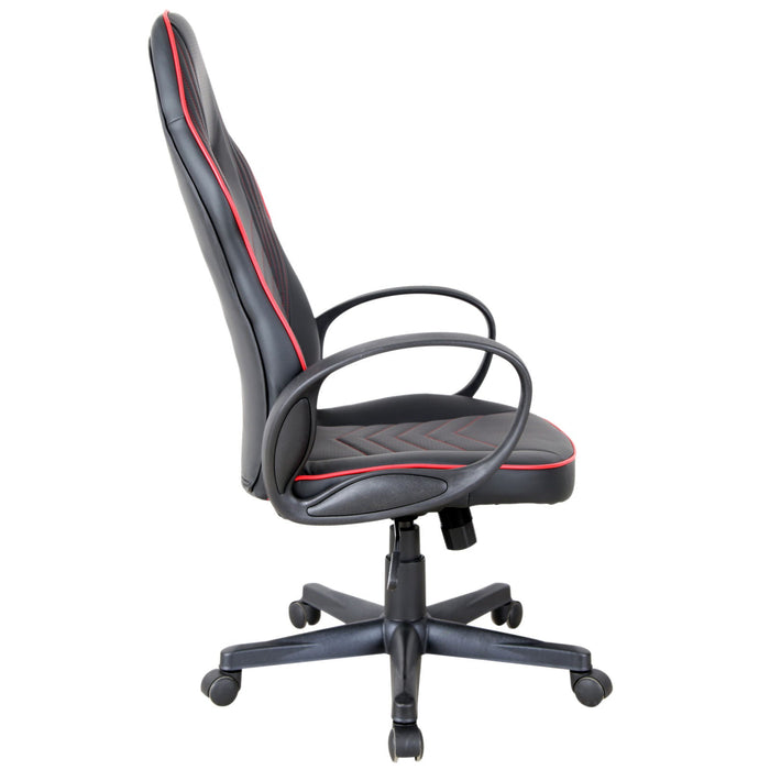 Medina Los Altos Gaming Chair - Zwart, Rood - Schuim, Nylon, Leer - 24,4 cm x 27,16 cm x 44,09 cm