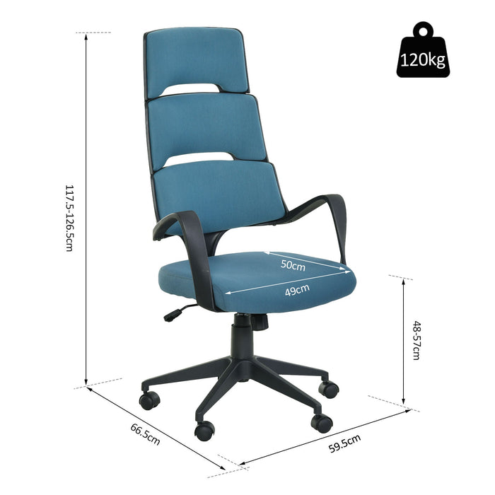 Medina Louisville Executive Chair - Zwart, Blauw - Schuim, Kunststof, Metaal - cm x 23,42 cm x 46,06 cm