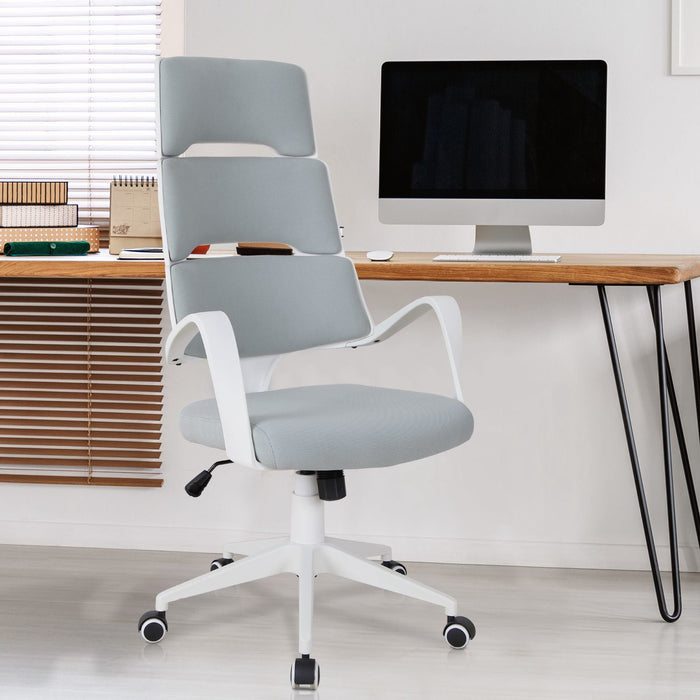 Medina Macaw Bank Executive Chair - Grijs, Wit - Schuim, Kunststof, Metaal - cm x 23,42 cm x 46,06 cm