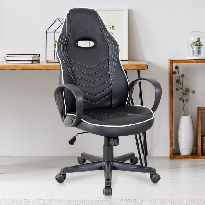 Medina Mai Gate Gaming Chair - Grijs, Wit - Schuim, Nylon, Leer - 24,4 cm x 27,16 cm x 44,09 cm