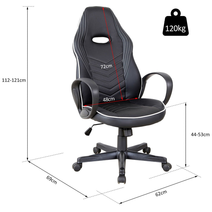 Medina Mai Gate Gaming Chair - Grijs, Wit - Schuim, Nylon, Leer - 24,4 cm x 27,16 cm x 44,09 cm