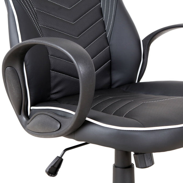 Medina Mai Gate Gaming Chair - Grijs, Wit - Schuim, Nylon, Leer - 24,4 cm x 27,16 cm x 44,09 cm