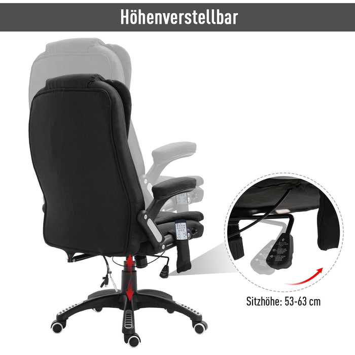 Medina Mayflower Executive Chair - Zwart - Linnen, Schuim, Nylon - 26,38 cm x 26,38 cm x 49,6 cm