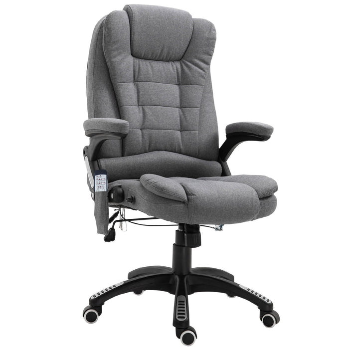 Medina Mc Rae Executive Chair - Grijs - Linnen, Schuim, Nylon - 26,38 cm x 26,38 cm x 49,6 cm