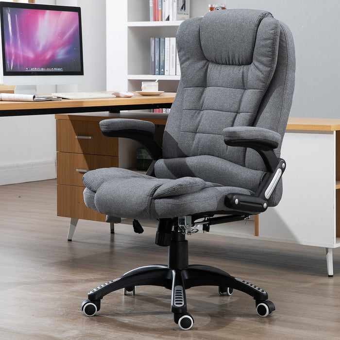 Medina Mc Rae Executive Chair - Grijs - Linnen, Schuim, Nylon - 26,38 cm x 26,38 cm x 49,6 cm