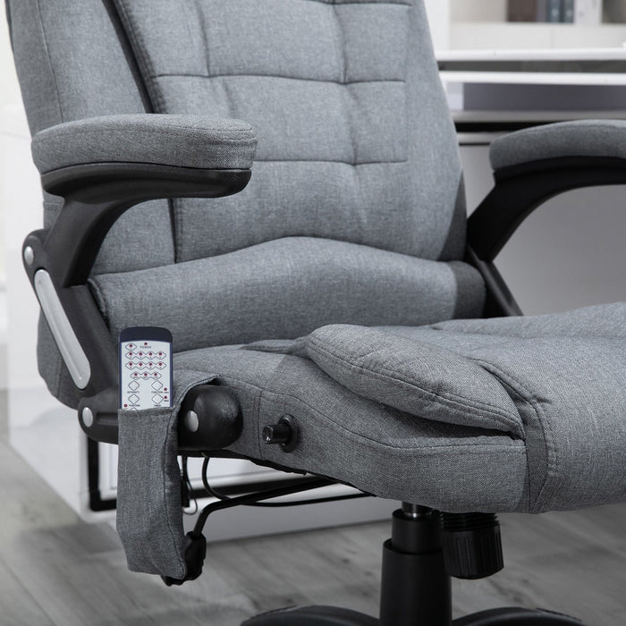 Medina Mc Rae Executive Chair - Grijs - Linnen, Schuim, Nylon - 26,38 cm x 26,38 cm x 49,6 cm