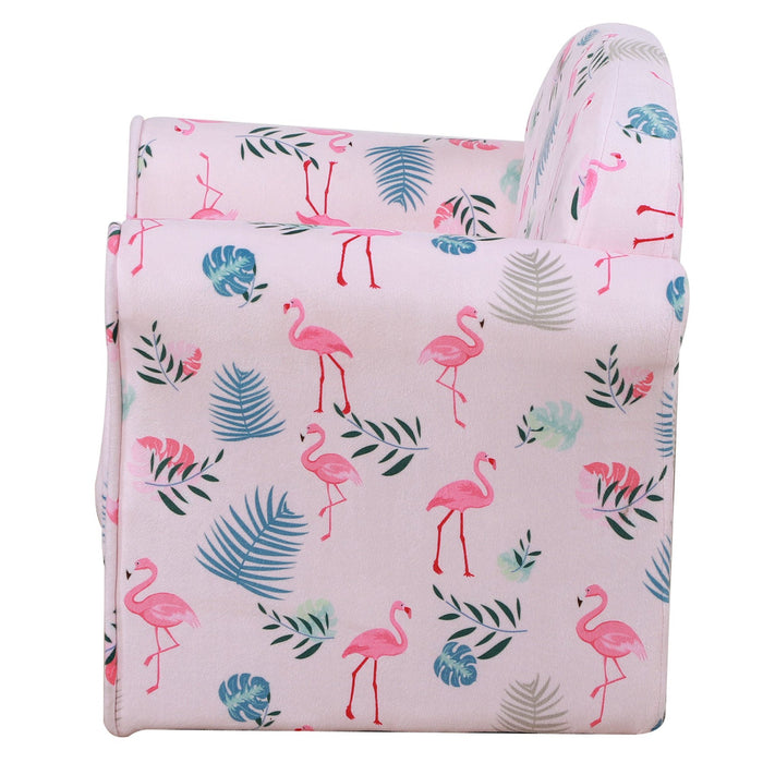 Medina Rao Bravo Kinderbank - Roze - Polyester, Hout, Schuim - 19,68 cm x 15,35 cm x 17,32 cm