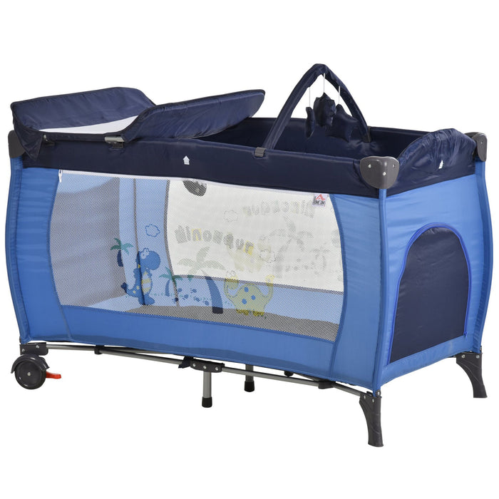 Medina Eden Farm Opvouwbaar Kinderbed - Blauw - Metaal, Stof, Pp - 47,24 cm x 23,62 cm x 30,7 cm