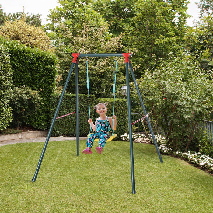 Medina Lagoona Children's Swing - Groen, Blauw, Geel - Metaal, Pe - 61,02 cm x 62,99 cm x 70,86 cm