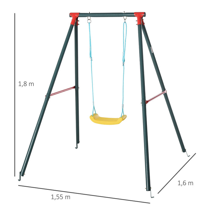 Medina Lagoona Children's Swing - Groen, Blauw, Geel - Metaal, Pe - 61,02 cm x 62,99 cm x 70,86 cm