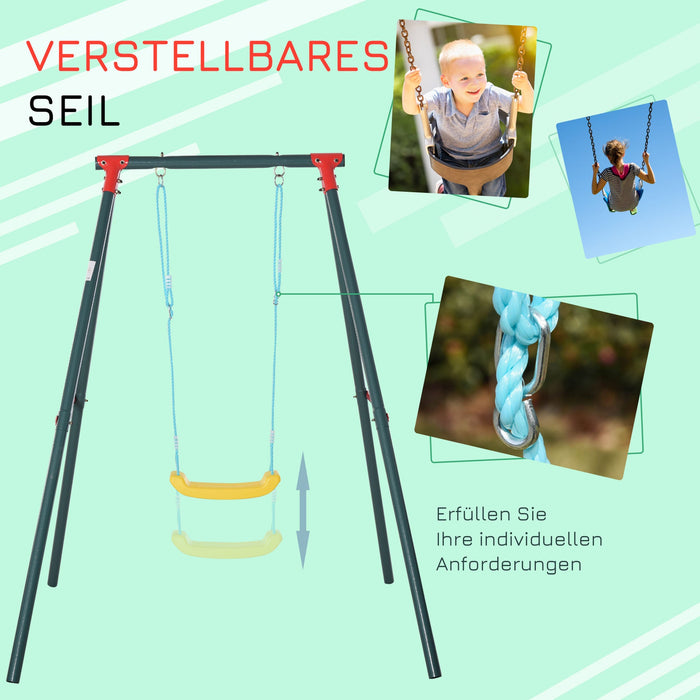 Medina Lagoona Children's Swing - Groen, Blauw, Geel - Metaal, Pe - 61,02 cm x 62,99 cm x 70,86 cm