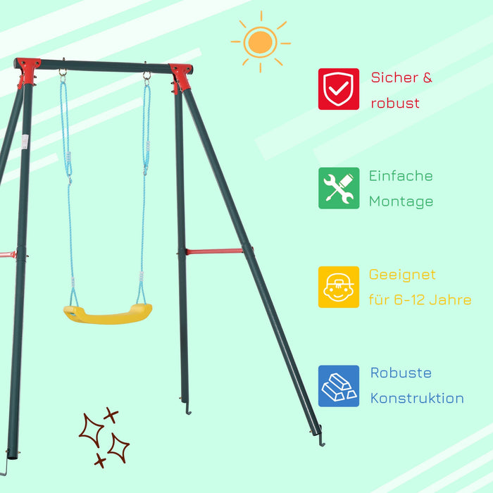 Medina Lagoona Children's Swing - Groen, Blauw, Geel - Metaal, Pe - 61,02 cm x 62,99 cm x 70,86 cm