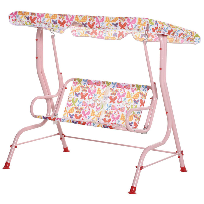 Medina Machaca Kinderschommel speeltuin - Roze - Metaal, Polyester - 43,3 cm x 27,55 cm x 43,3 cm