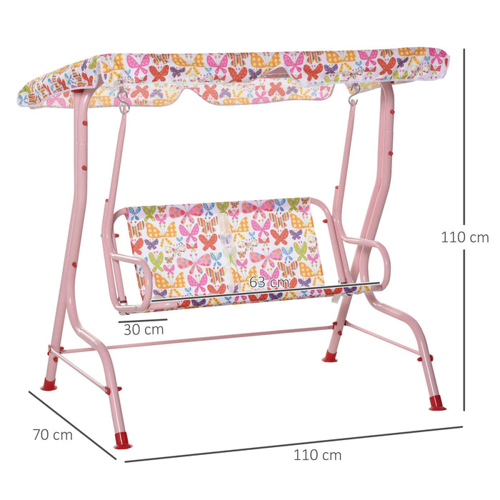 Medina Machaca Kinderschommel speeltuin - Roze - Metaal, Polyester - 43,3 cm x 27,55 cm x 43,3 cm