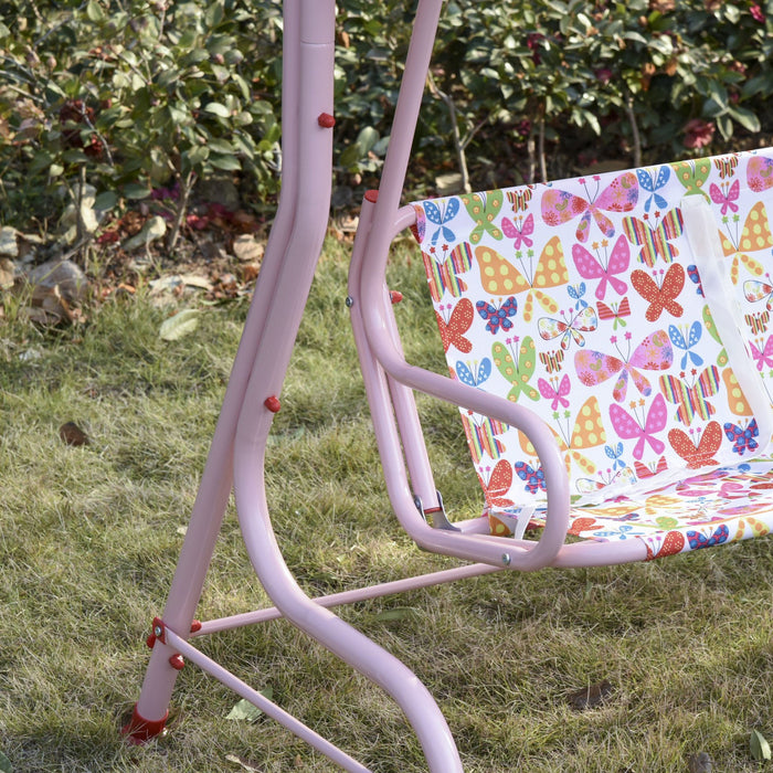 Medina Machaca Kinderschommel speeltuin - Roze - Metaal, Polyester - 43,3 cm x 27,55 cm x 43,3 cm