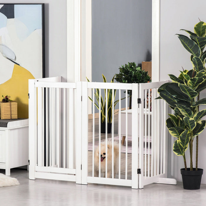 Medina Moho Cay Dog Safety Gate - Wit - Dennenhout - 86,61 cm x 14,17 cm x 35,82 cm