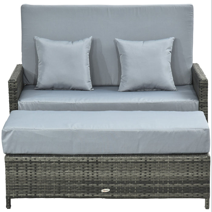 Medina Tarpum Cay Lounge Sofa 2-Zits - Grijs - Pe, Metaal, Polyester - cm x 50,59 cm x 36,61 cm