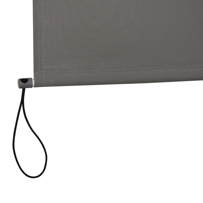 Medina East Point Verticale Luifel Aluminium met Hand Crank - Lichtgrijs - Aluminium, Polyester - cm x 55,11 cm x 98,42 cm