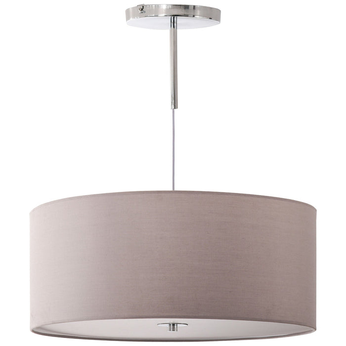 Medina Loyal Hill Hanglamp LED - Grijs, Zilver, Wit - Staal, Stof, Acryl - 23,22 cm x 23,22 cm x 17,32 cm