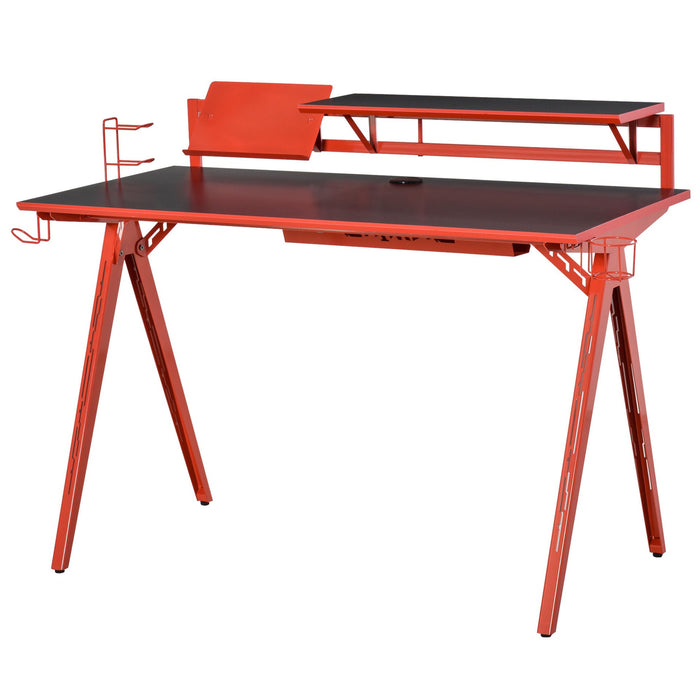 Medina Mark Rock Speeltafel bureau - Zwart, Rood - Gefabriceerd hout, Staal - 53,34 cm x 23,62 cm x 37,4 cm