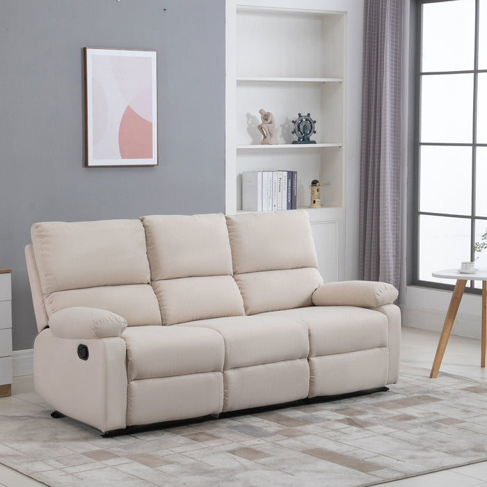 Medina Rocky Bay 3-zits TV Sofa - Beige - Linnen, Stof, Schuim - cm x 73,62 cm x 38,18 cm