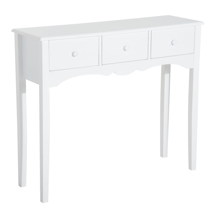 Medina Allendale Console SIde Tafel - Wit - Gefabriceerd Hout - 39,37 cm x 12,59 cm x 33,46 cm