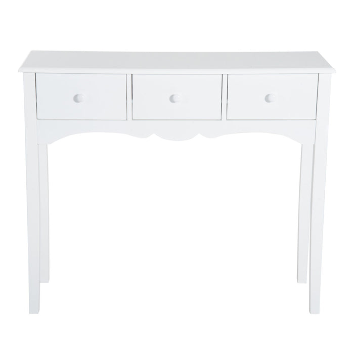 Medina Allendale Console SIde Tafel - Wit - Gefabriceerd Hout - 39,37 cm x 12,59 cm x 33,46 cm