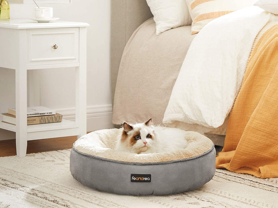 Nancy's Bunny Brook Hondenmand - Dierenbed - Kattenmand - Grijs en Crèmewit - 50 x 18 cm