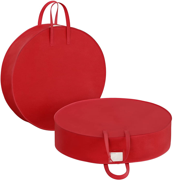 Nancy's Bunker Hill Opbergzakken voor Adventskrans - Organizer - Set van 2 - Rood - 76,2 x 16 cm