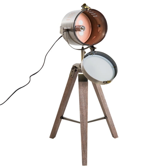 Medina Lamp Estero Tafellamp - Bureaulamp - Driepoot - Retro Design - Studio Lamp - E14 - 25W - Geen Lamp - Brons