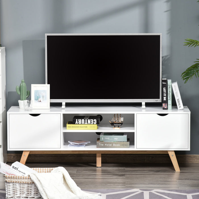 Medina McKinney TV-Meubel - Ladekast - TV-Kast - Lades - Opbergruimte - Kabelmanagement - Planken - Wit - MDF - 50L x 39B x 50H cm