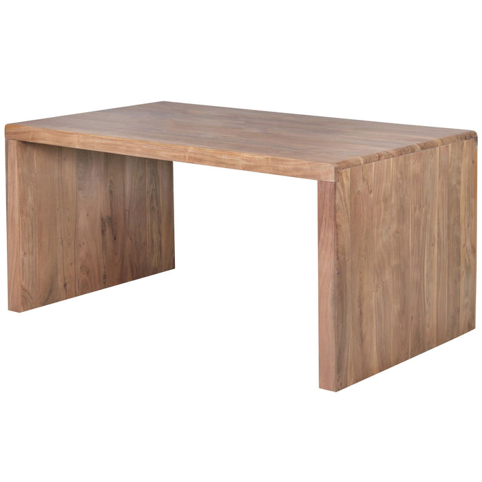 Medina Idabel Bureau - Werktafel - Massief Acacia - Hout - 140/160 x 80 x 76 cm - Kantoortafel - Bruin