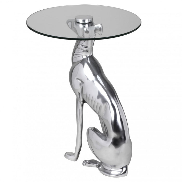Medina Honden Bijzettafel - Bijzettafels - Decoratie - Design - Beeld - Aluminium - Zilver