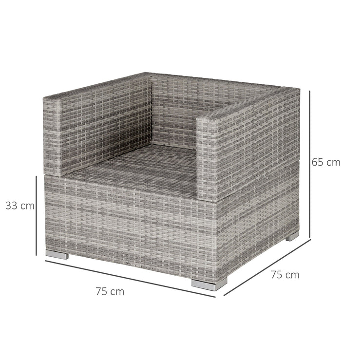 Medina Middlebury Tuinstoel - Stoel - Modern - Vloer Bescherming - Grijs - 75 x 75 x 65 cm