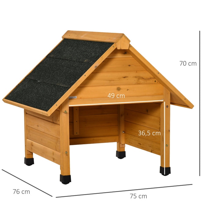 Medina Meeke Grasmaaier Garage - Robotmaaier Carport - Sparrenhout - Geel - 75 x 76 x 70 cm