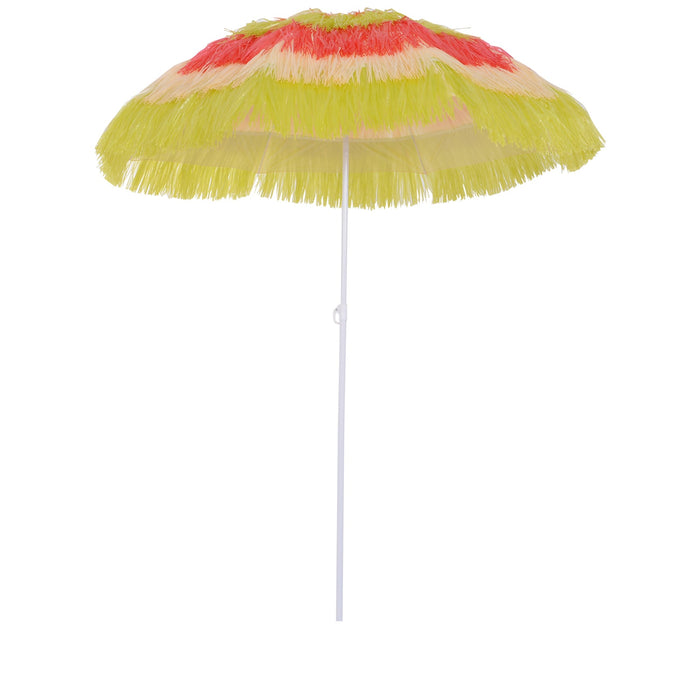 Medina Mora Parasol - Feestparaplu - Hawaï - Zonwering - Schaduw - Geel - Rood - 160 cm